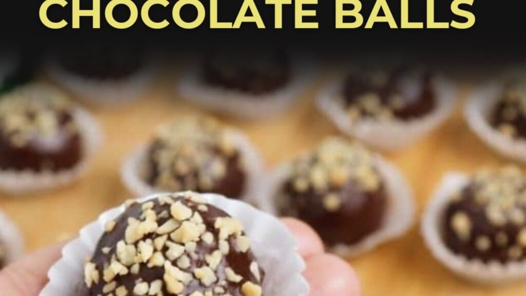 3-Ingredient No-Bake Chocolate Balls, homemade and freshly served