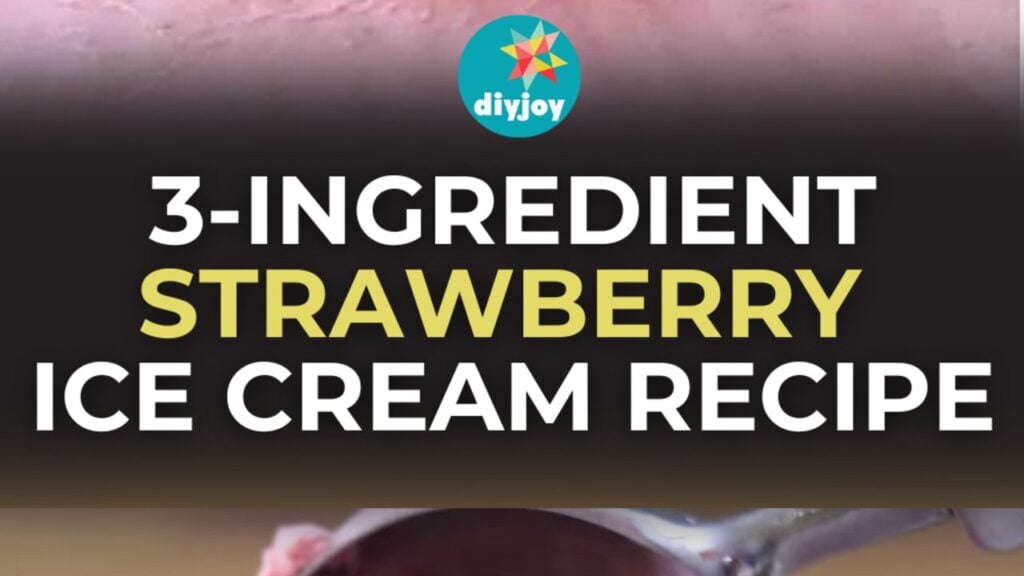 3-Ingredient Strawberry Ice Cream, homemade and freshly served