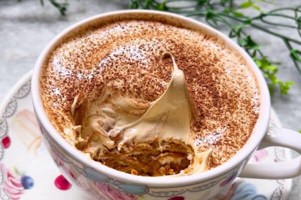 4-Ingredient Creamy Coffee Dessert, homemade and freshly served
