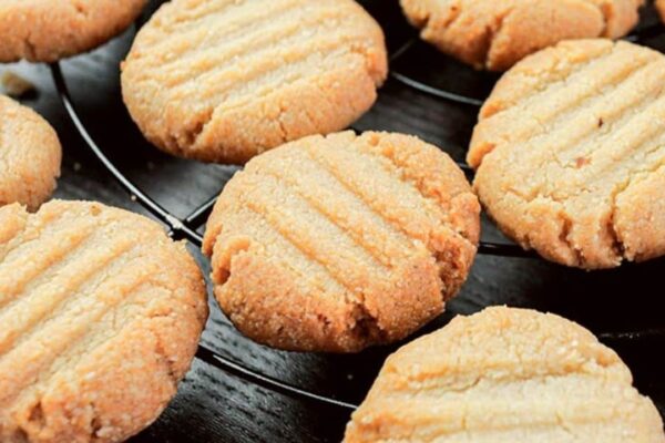 4-Ingredient Dairy Free Almond Cookies, homemade and freshly served
