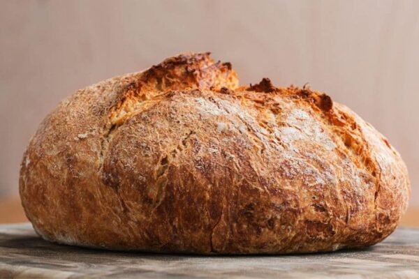 4-Ingredient Dutch Oven Bread, homemade and freshly served