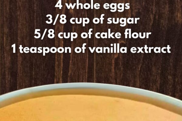 4 Ingredient Vanilla Sponge Cake, homemade and freshly served