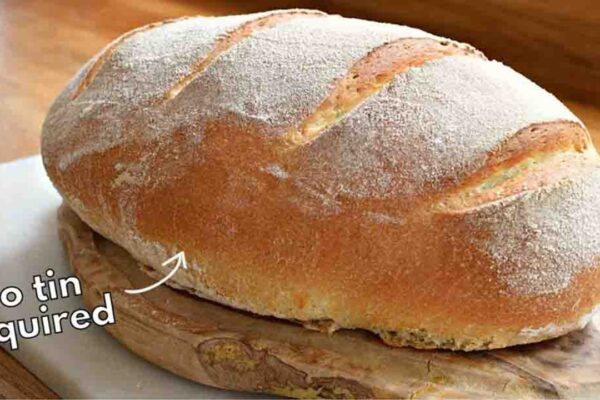 5-Ingredient Bloomer Loaf, homemade and freshly served