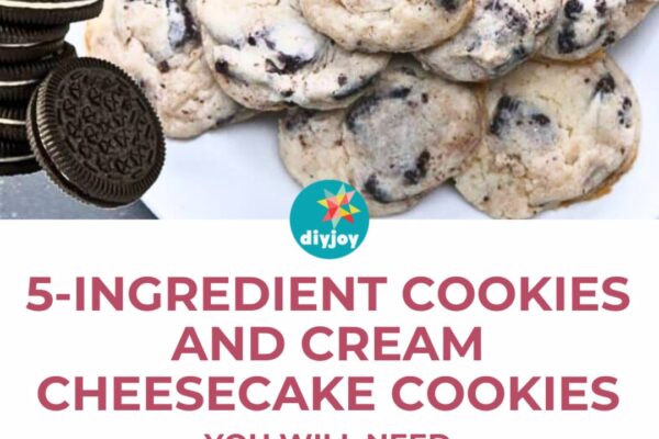5-Ingredient Cookies and Cream Cheesecake Cookies, homemade and freshly served