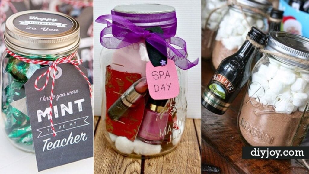 Gifts in A Jar | 50 Easy Mason Jar Gift Ideas — easy step-by-step DIY tutorial.
