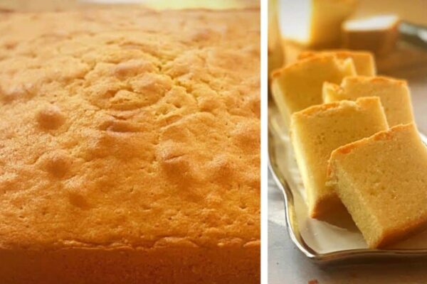 6-Ingredient Butter Cake, homemade and freshly served