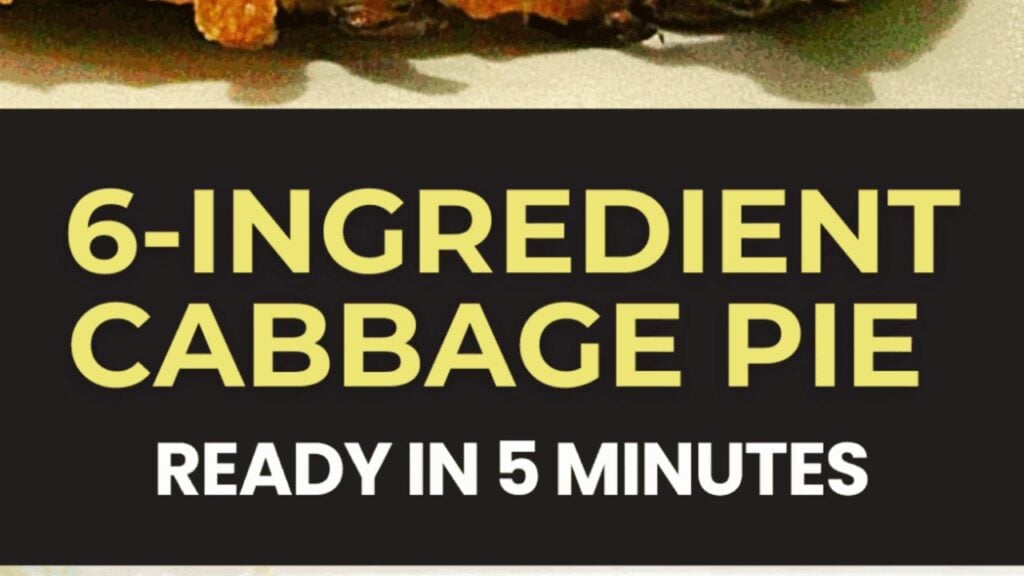 6-Ingredient Cabbage Pie Ready in 5 Minutes, homemade and freshly served
