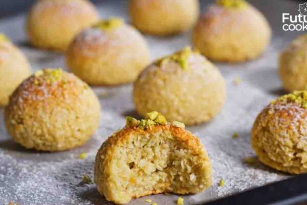 6-Ingredient Coconut Cookies, homemade and freshly served