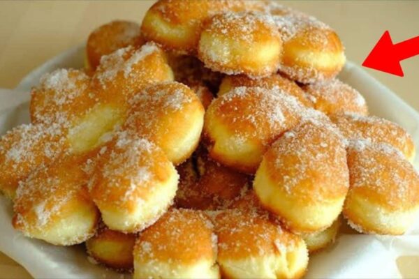 8-Ingredient Fluffy Flower Donuts, homemade and freshly served