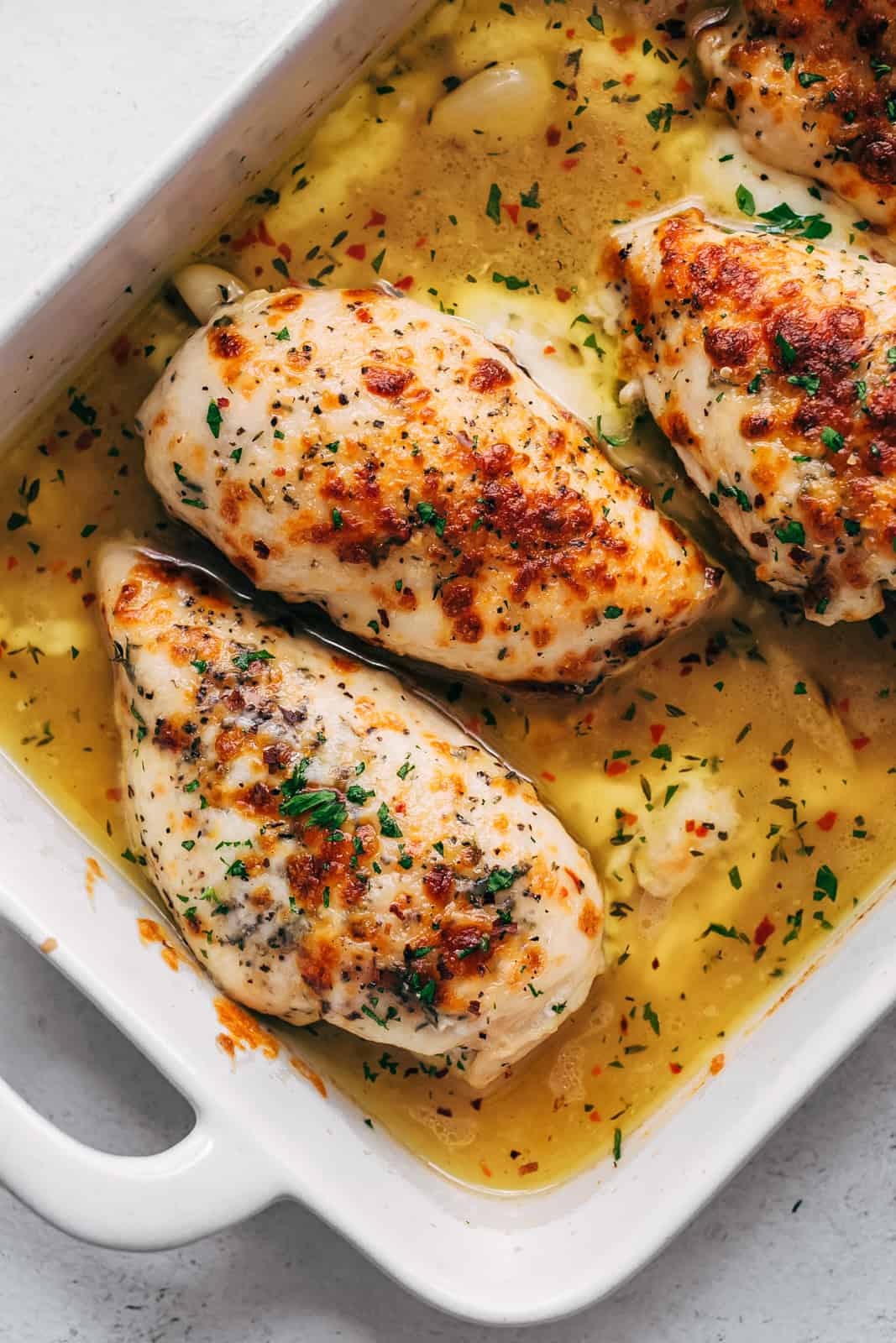 Easy Dinners - Baked Garlic Butter Chicken - Cheesy Chicken Dinner