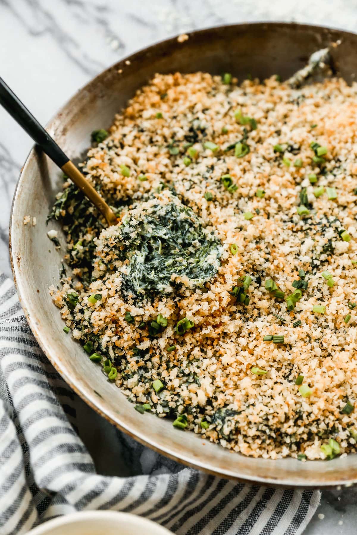 Spinach Recipes - Spinach Parmesan Casserole - Cheesy Baked Side Spinach Recipes - Spinach Parmesan Casserole - Cheesy Baked Side