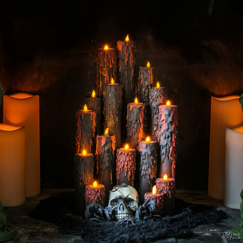 Dripping Blood Candles - Cheap DIY Halloween Decorations Dripping Blood Candles - Cheap DIY Halloween Decorations