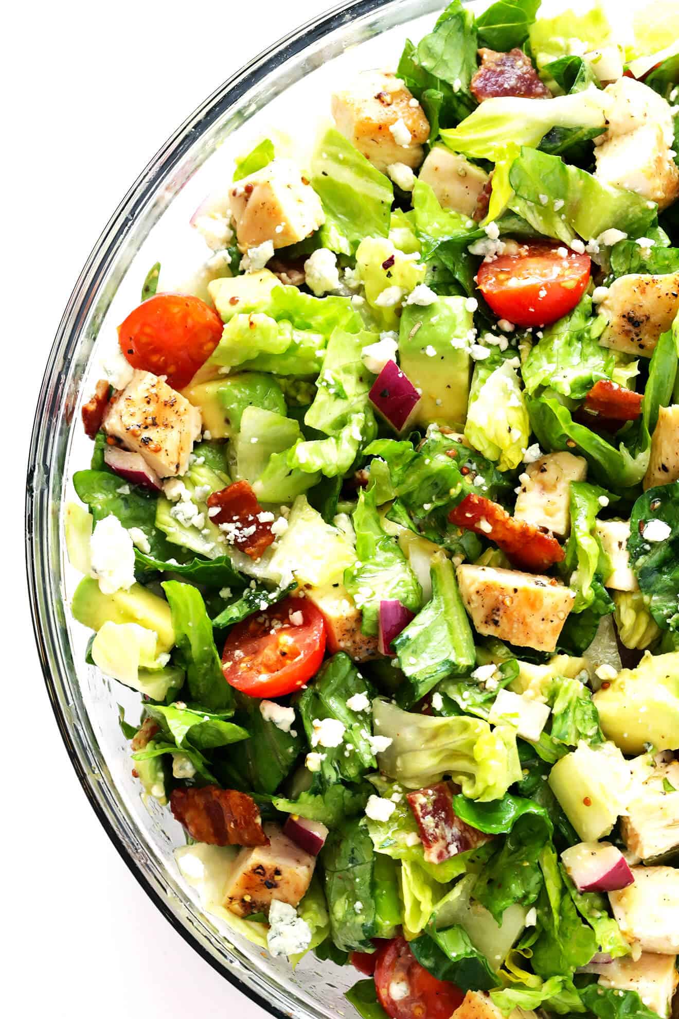 Healthy Chicken Recipes - Chicken Bacon Avocado Chopped Salad - Fresh Veggie Salad