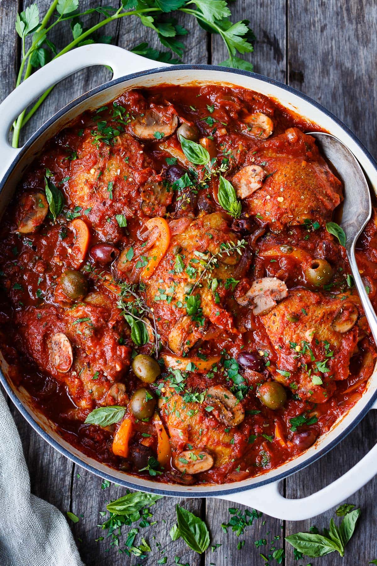 Healthy Chicken Recipes - Traditional Chicken Cacciatore - Italian Chicken Stew