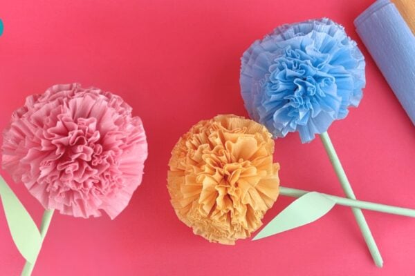 How to Make Crepe Paper Flowers — easy step-by-step DIY tutorial.