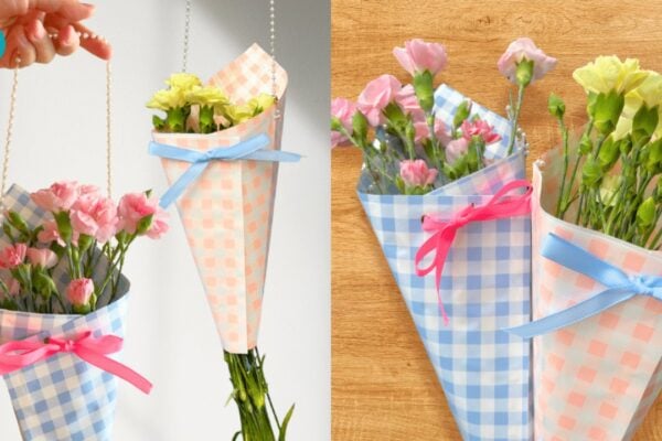 One of the Cutest DIY Mothers Day Gift Ideas is This Easy Flower Bouquet — easy step-by-step DIY tutorial.