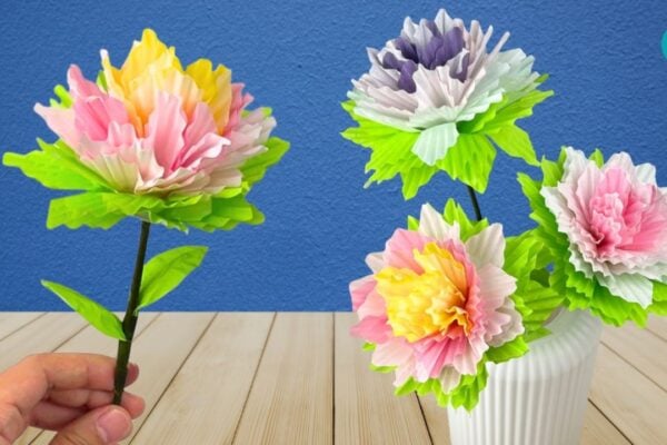 Paper Flower Bouquet Using Cupcake Liners — easy step-by-step recipe.