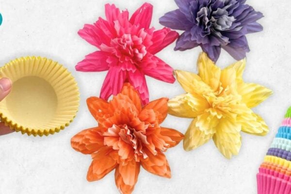How to Make Paper Flowers With Cupcake Liners — easy step-by-step recipe.