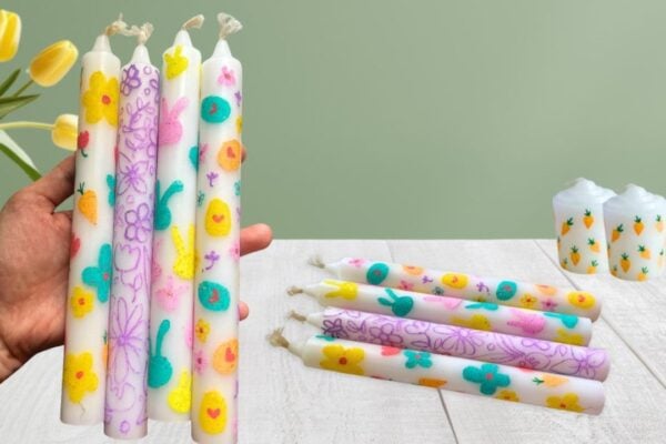 DIY Spring Candle Decor — easy step-by-step DIY tutorial.