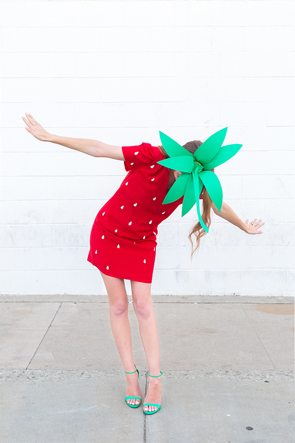DIY Halloween Costumes - Strawberry Costume - Cute DIY Food Costume