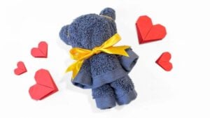 DIY Towel Teddy Bear Tutorial — easy step-by-step DIY tutorial.