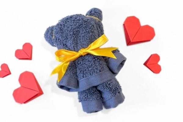 DIY Towel Teddy Bear Tutorial — easy step-by-step DIY tutorial.