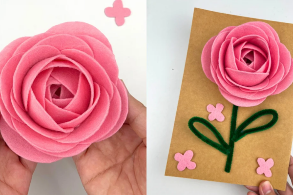 How to Make Roses With a Paper Cup | DIY Valentine's Day Card — easy step-by-step DIY tutorial.
