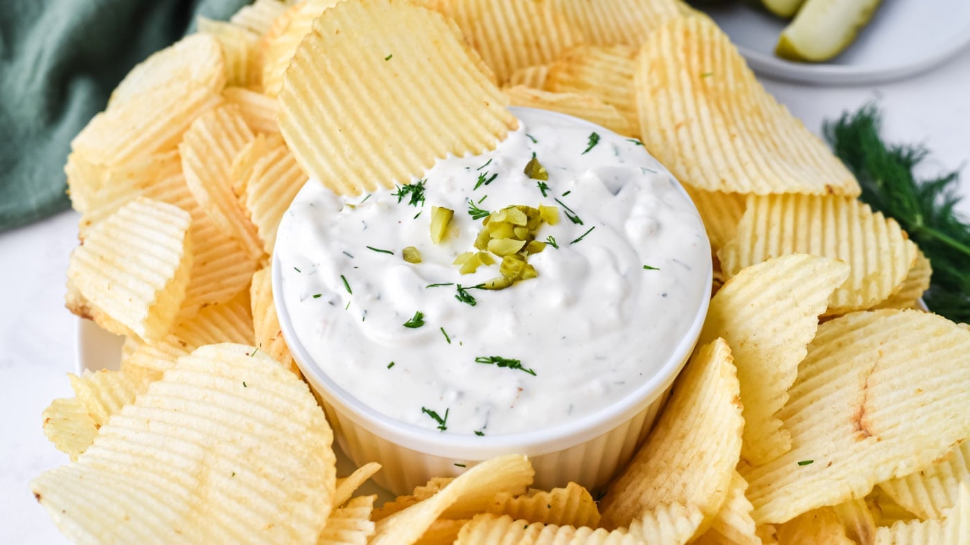 Best Dip Recipes - Dill Pickle Dip - Tangy Creamy Party Dip Best Dip Recipes - Dill Pickle Dip - Tangy Creamy Party Dip