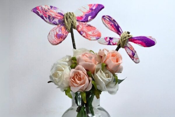 Marbled Clay Butterfly Wand — easy step-by-step DIY tutorial.