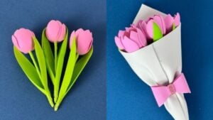 DIY Craft Foam Tulip Bouquet — easy step-by-step DIY tutorial.