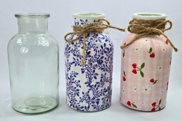DIY Decoupage Vase Using Napkin Paper — easy step-by-step DIY tutorial.