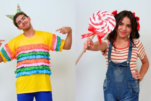 DIY Piñata and Candy Costume — easy step-by-step DIY tutorial.