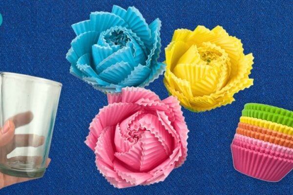 Easy Paper Flowers With Cupcake Liners — easy step-by-step recipe.
