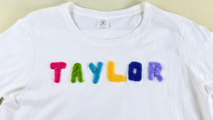 Easy T-Shirt Name Embroidery Hack — easy step-by-step DIY tutorial.