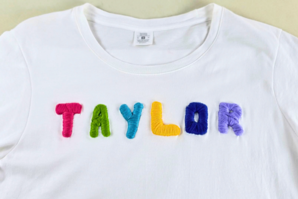 Easy T-Shirt Name Embroidery Hack — easy step-by-step DIY tutorial.
