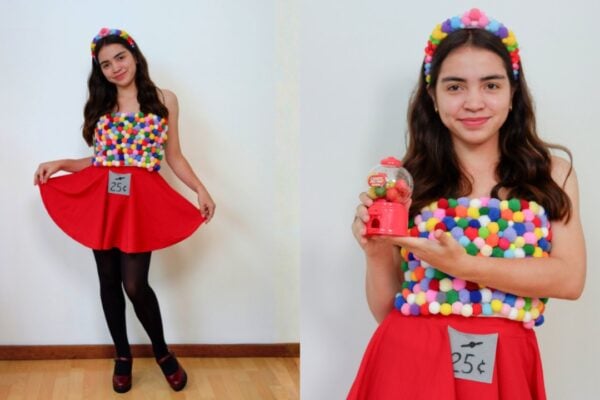 Easy DIY Gumball Machine Costume — easy step-by-step DIY tutorial.