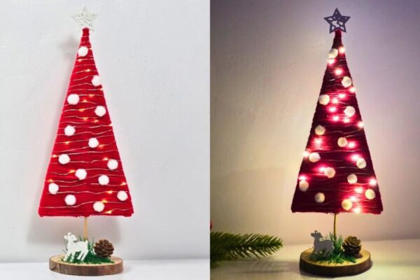 Make This DIY Yarn Christmas Tree in 10 Minutes! — easy step-by-step DIY tutorial.