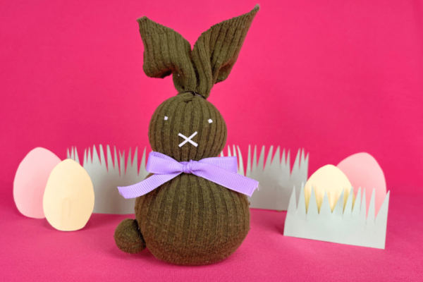 How to Make a Sock Bunny — easy step-by-step DIY tutorial.