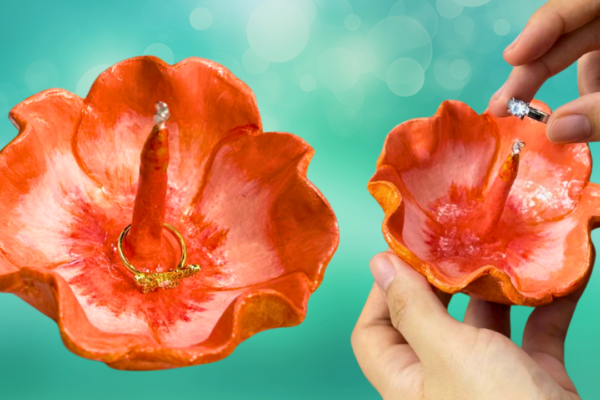 Easy Air-Dry Clay Ring Holder — easy step-by-step DIY tutorial.