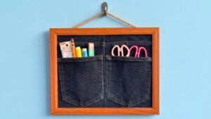 DIY Denim Jean Organizer | Easy Upcycled Craft Idea — easy step-by-step DIY tutorial.
