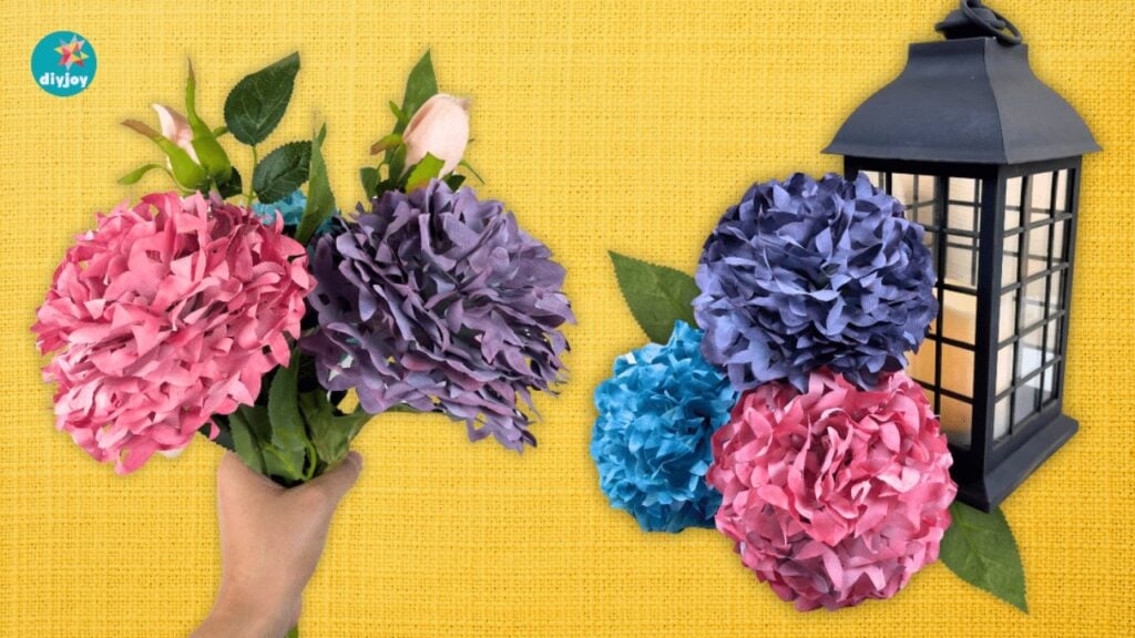 DIY Hydrangea Coffee Filter Flowers — easy step-by-step DIY tutorial.
