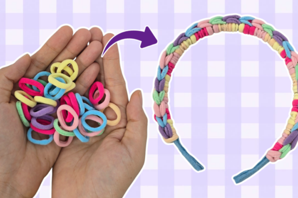 DIY Woven Hair Tie Headband — easy step-by-step DIY tutorial.