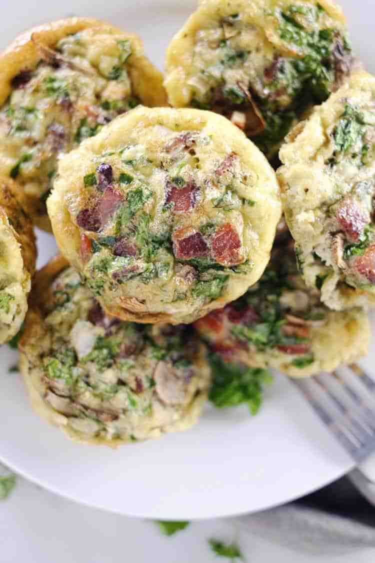 Spinach Recipes - Spinach Bacon Egg Muffins - Easy Meal Prep Breakfast Spinach Recipes - Spinach Bacon Egg Muffins - Easy Meal Prep Breakfast
