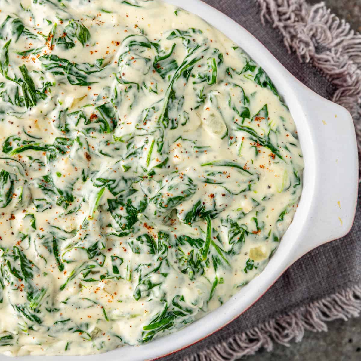 Spinach Recipes - Steakhouse Creamed Spinach - Cheesy Garlic Parmesan Side Spinach Recipes - Steakhouse Creamed Spinach - Cheesy Garlic Parmesan Side