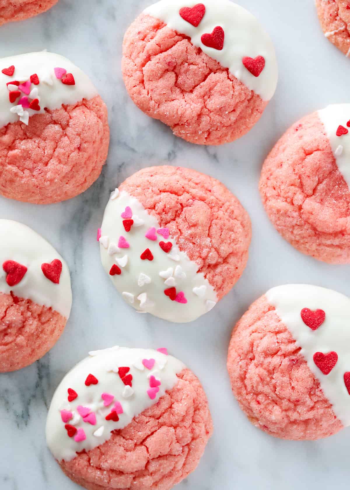 Valentine cookie recipes — strawberry valentine cookies, easy Valentine recipe