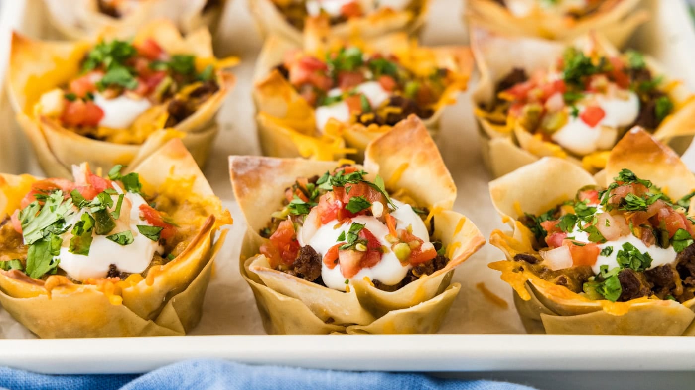 Easy Dinners - Taco Cups - Fun Handheld Taco Dinner