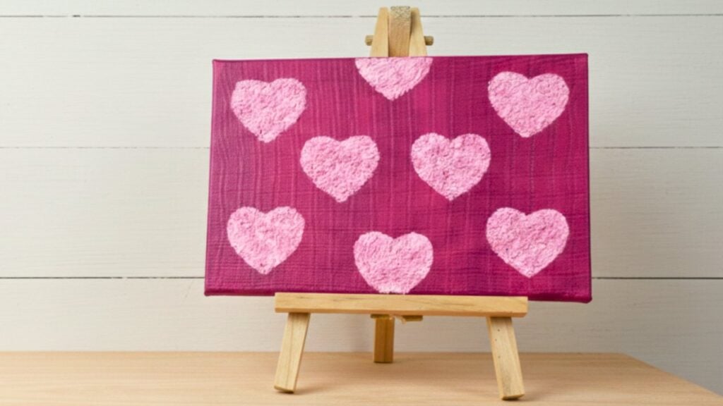 Textured Heart Canvas Art Painting — easy step-by-step DIY tutorial.