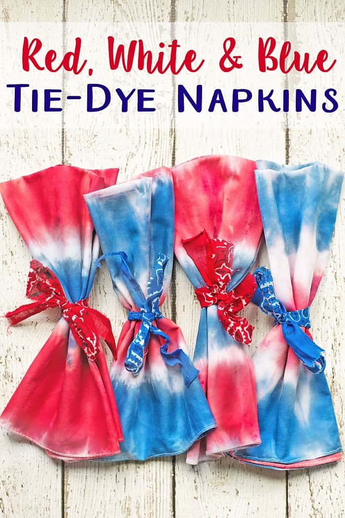 Tie Dyed Cloth Napkins - DIY Napkins and Placemats Tie Dyed Cloth Napkins - DIY Napkins and Placemats