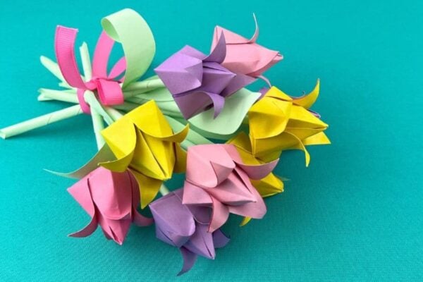 How to Make Paper Tulips — easy step-by-step DIY tutorial.