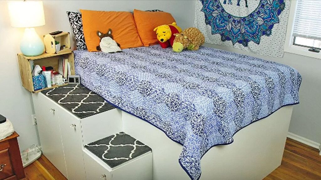 Finished Add 70 Cubic Feet Of Space To Your Room With This DIY Bed Frame, a completed DIY project